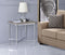 Lukey End Table, Weathered Oak & Chrome